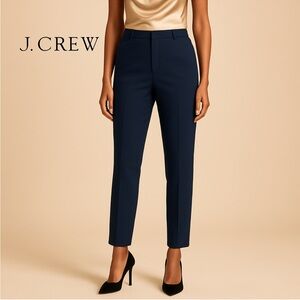 J. Crew Black Slim-Fit Dress Pants Women Size 8 Italian Fabric by Mario Bellucci